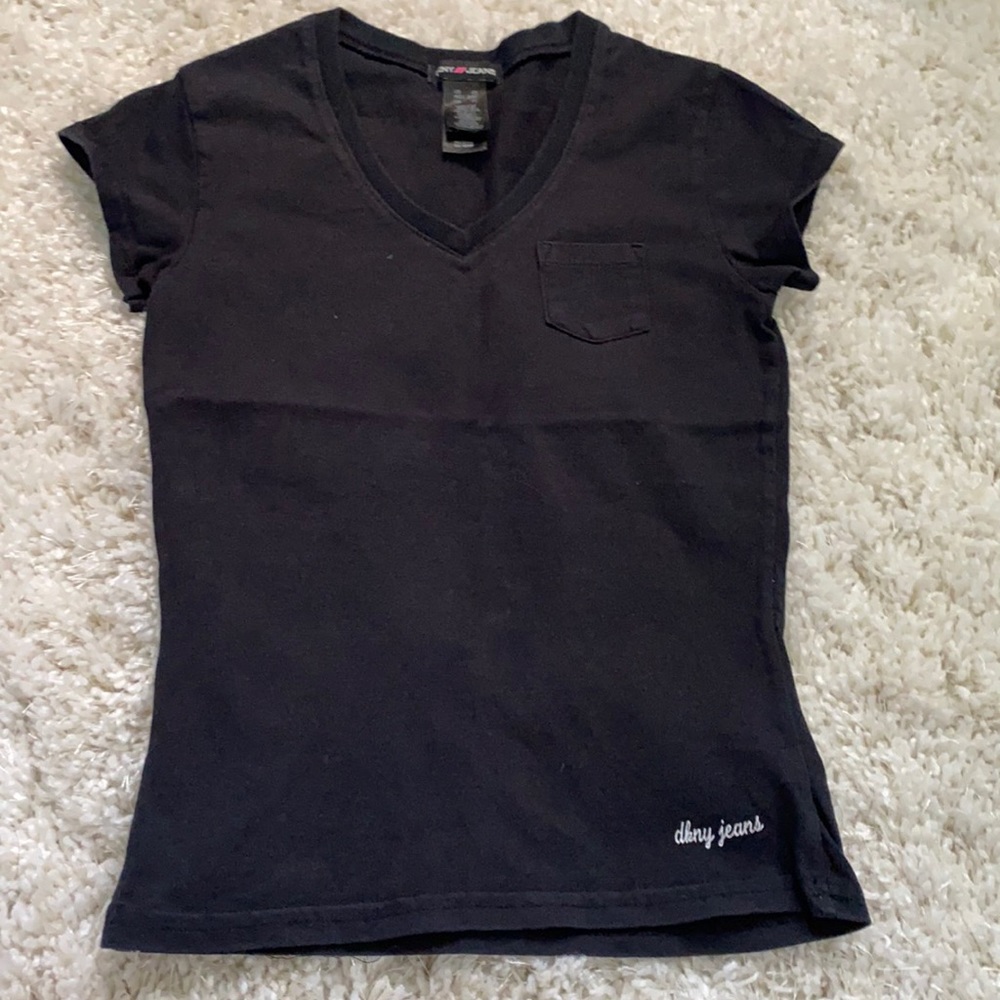 DKNY v neck tee XS black (thj2)